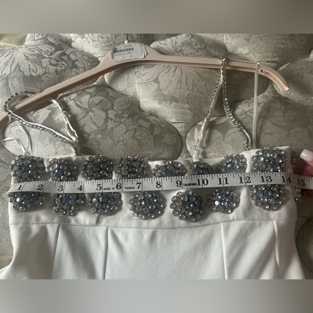 MAJORELLE Mackie Embellished White Mini Dress - Picture 9 of 11